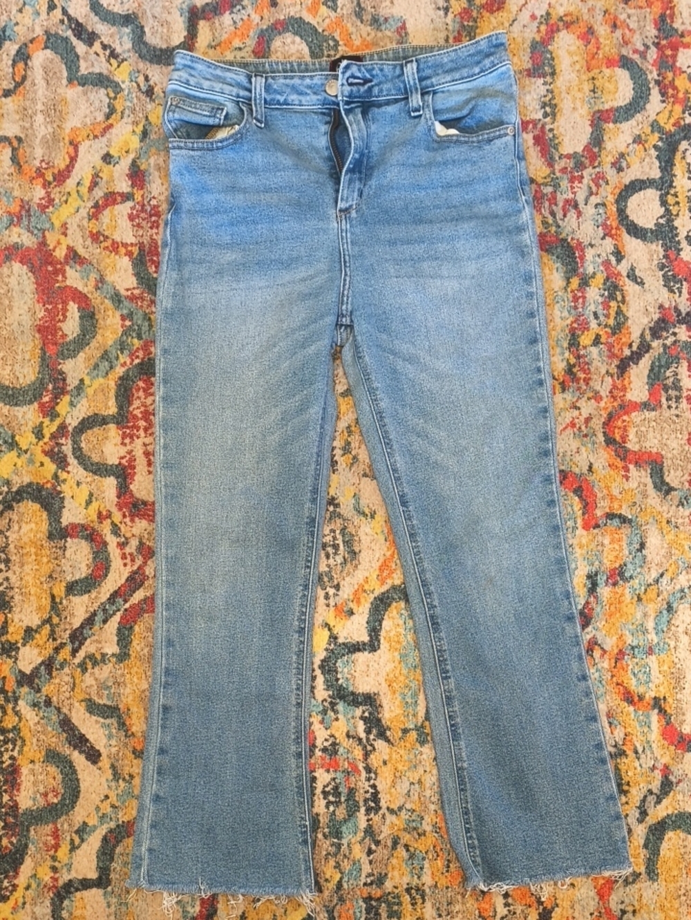 BDG Urban Outfitters Kick Flare High Rise Crop Size 26 Light Wash